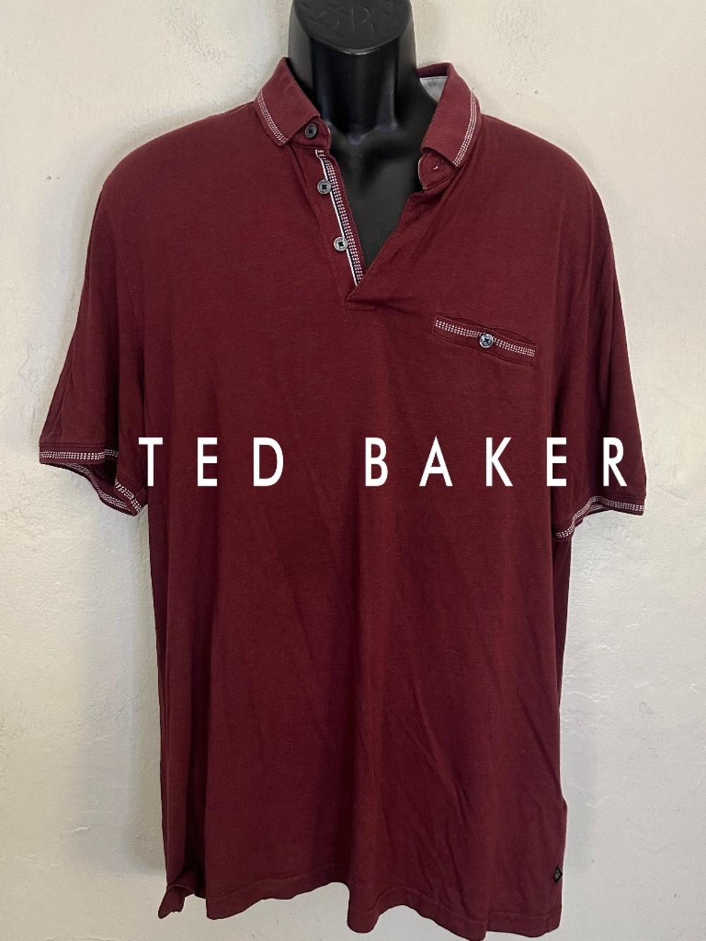 Ted Baker Pocket Polo Ted size 6 ~ XL 24" armpit to armpit Gently worn